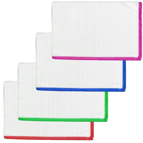 Microfibre Cleaning Cloths with Colourful Borders Multipurpose Cleaning Car House Duster 30x30cm Dimensions