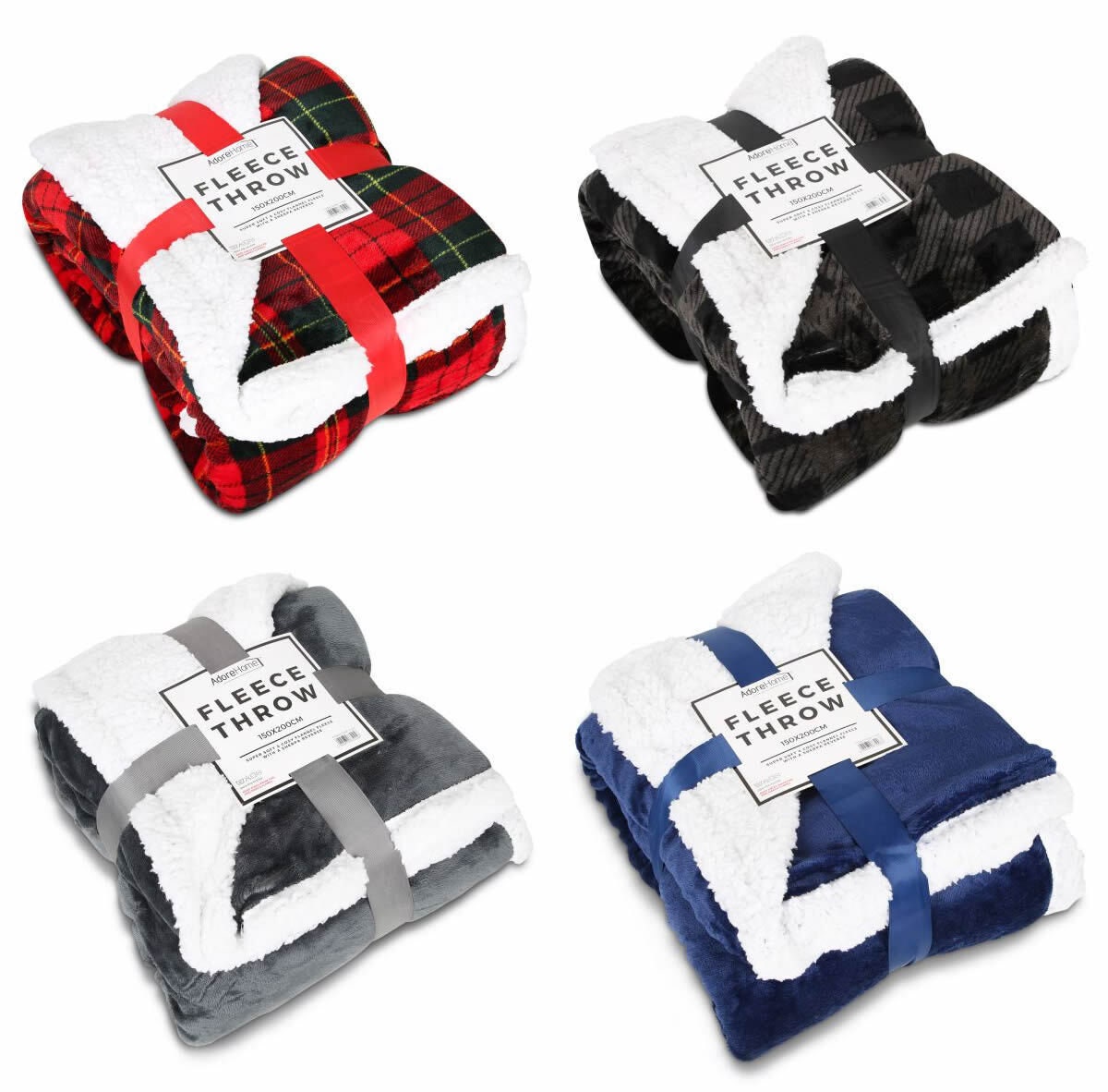 Manta polar Sherpa: acogedora manta de doble capa (150 x 200 cm)