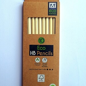 Box of 10 Printed Personalised Pencils. Add any name or Message. Eco HB pencils FSC certified, image 2