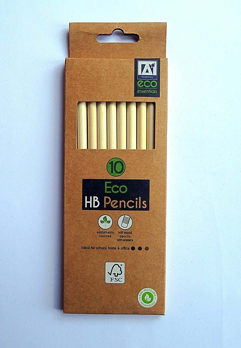 Box of 10 Printed Personalised Pencils. Add any name or Message. Eco HB pencils FSC certified, image 2