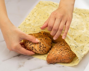 Herbruikbare opbergtas voor bijenwas | Milieuvriendelijke boterham- en snackzakjes | Zero Waste-keukencadeau