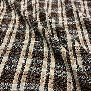 NEW High Class Wool Tweed Boucle Gold Lurex Fabric