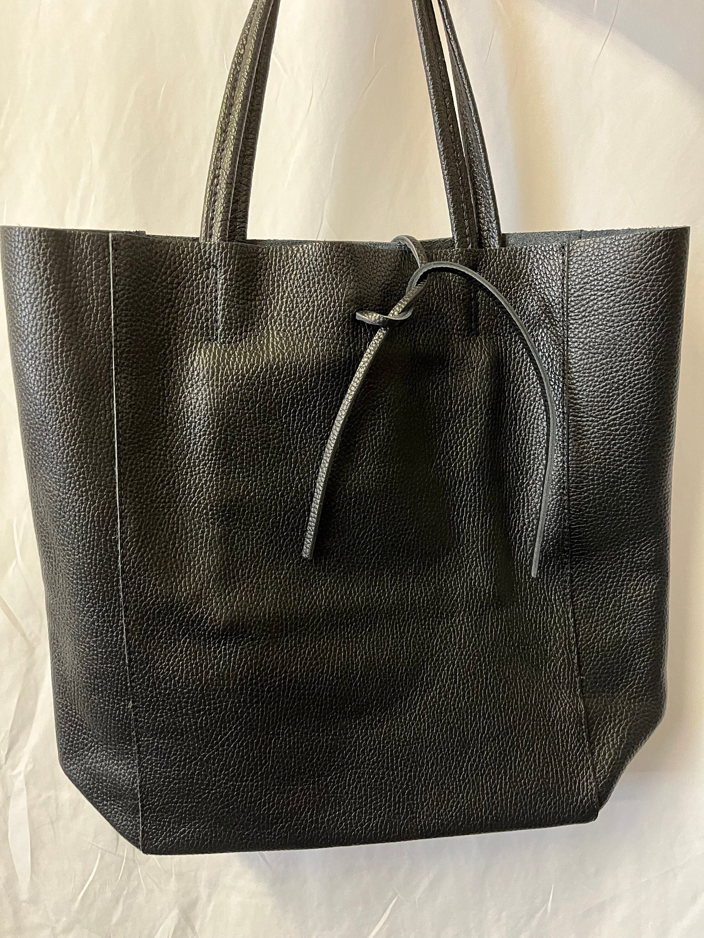 high class tote bag／BLACK leather NEW High Class Black Women's Genuine Leather Bag, Leather Tote Bag