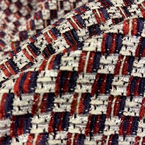 NEW High Class Shiny Wool Tweed Boucle Fabric