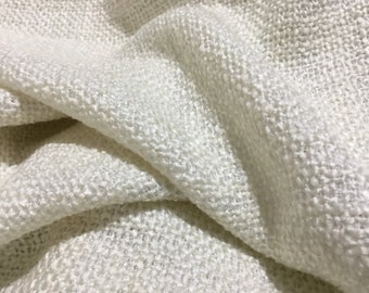 NEW High Class Ivory Cream Tweed Boucle Fabric