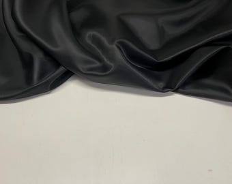 NEW High Class Silky Jet Black 100% Viscose Lining Fabric