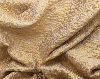 NEW High Class Gold Lurex Jacquard Cloque Fabric