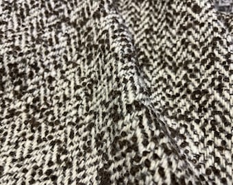 NEW High Class Herringbone Wool Boucle Fabric