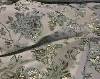 NEW High Class Floral Jacquard Brocade Cloque Lurex Fabric