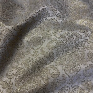 NEW High Class Damask Jacquard Brocade Gold Lurex Fabric