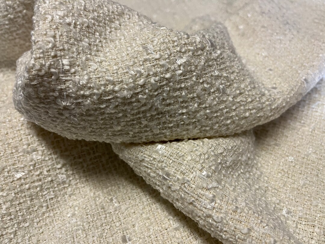 NEW High Class Ivory Shiny Boucle Fabric - Etsy