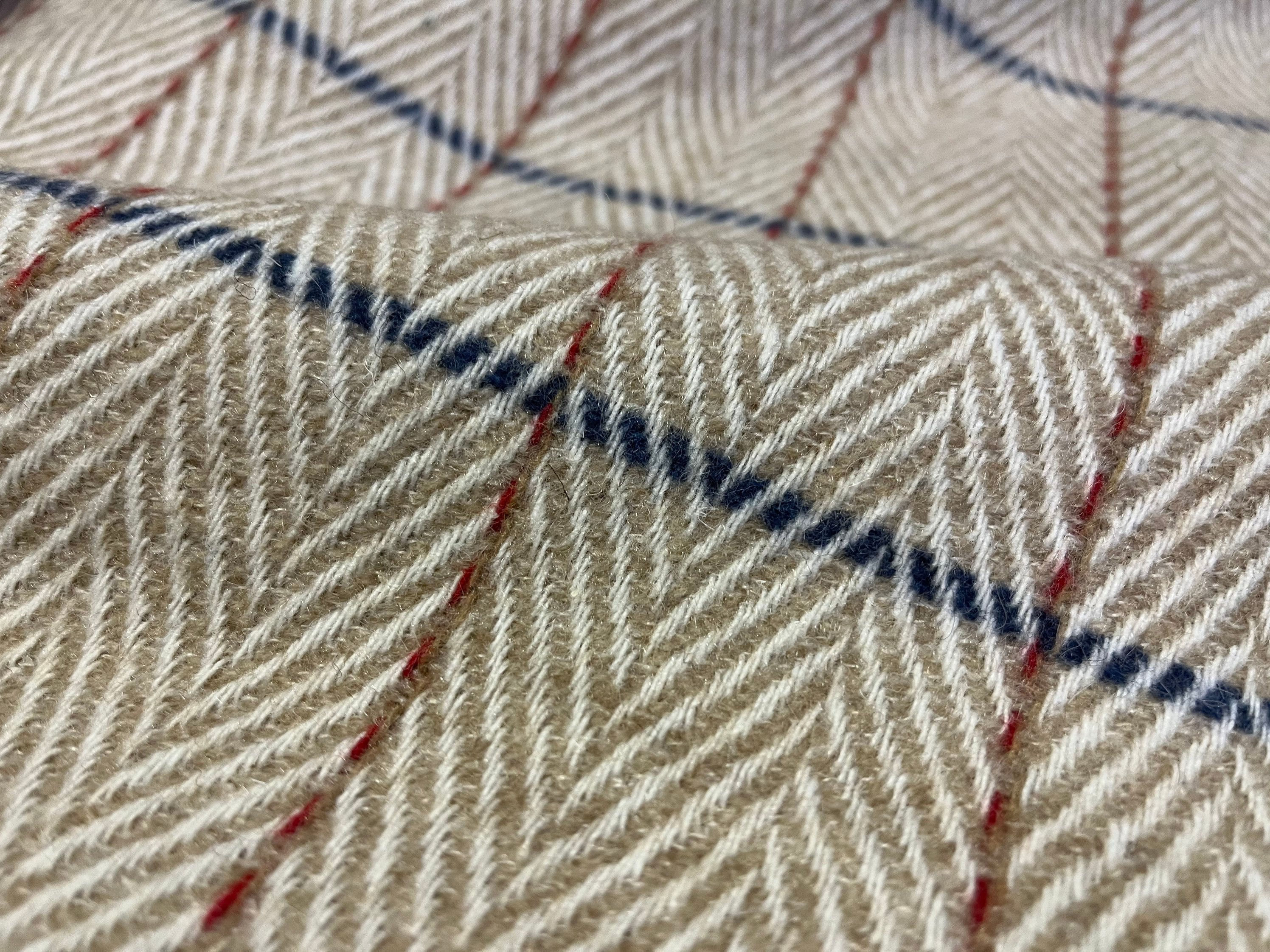 HERRINGBONE STACKED CHECK 8 WAY STRETCH SHIRT - CEMENT