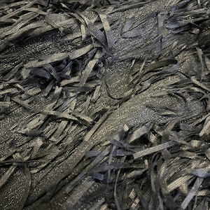 High Class Ruffo Coli Exklusive Stoffe Für Haute Couture Schwarz Organza Boucle Band Stoff Made In Italien