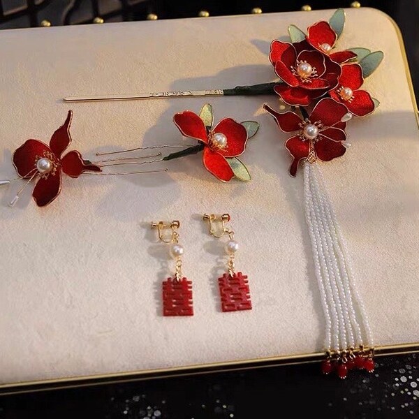 Chinese Red Tea Set Etsy