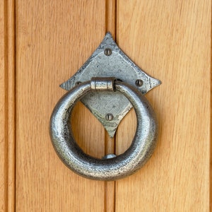 Hand Made Ring Door Knocker With Pewter Finish