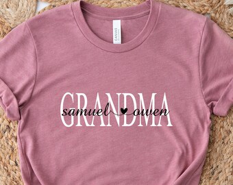 Custom Grandma Shirt, Gift For Grandma, Custom Gigi Tee with Name, Personalized Grandma Sweatshirt, Grandmother Nana, Grammy Tee