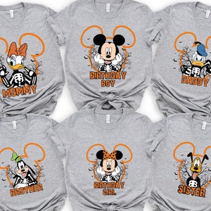 Disney Halloween Birthday Girl Shirt, Halloween Birthday Family Shirts, Birthday Squad, Birthday Girl Tee, Birthday Boy