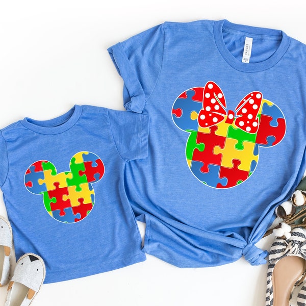 Disney Autism Awareness Shirt, Disney Teacher Shirt, Minnie Autism Shirt, Mickey Autism Tshirt