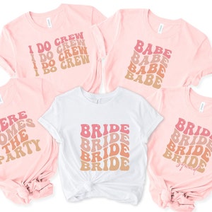 Retro Bride T-Shirt: Bachelorette Party Bridal Team Tee
