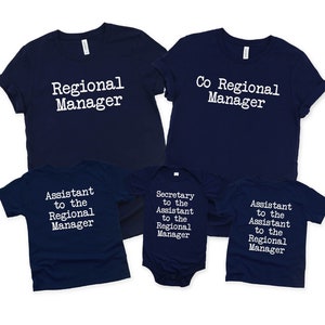 Office Theme Family Matching Shirts, Regional Manager Shirt - Assistant to the Regional Manager Shirts