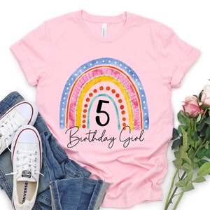 5th Birthday Shirt, Girl, 5th Birthday TShirts, Six Year Old Birthday Girl Shirt, 5 Year old Birthday, Birthday Countdown, Gift