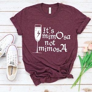 It&#39;s MimOsa not MimosA Bella Canvas Shirt, Book Reading Magic Shirt, Gift For Reader, Best Friends T-Shirt, Wizard Shirt