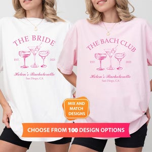 Comfort Colors, The Bach Club Bachelorette Party Shirts Social Club Bridesmaids Gifts Custom Cocktail Sweat, The Bride Bachlorette Beach