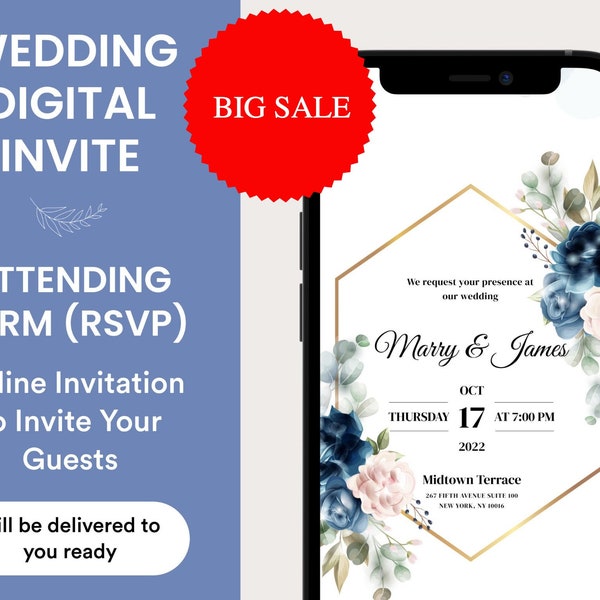 Shop Wedding Invitations With Rsvp Etsy