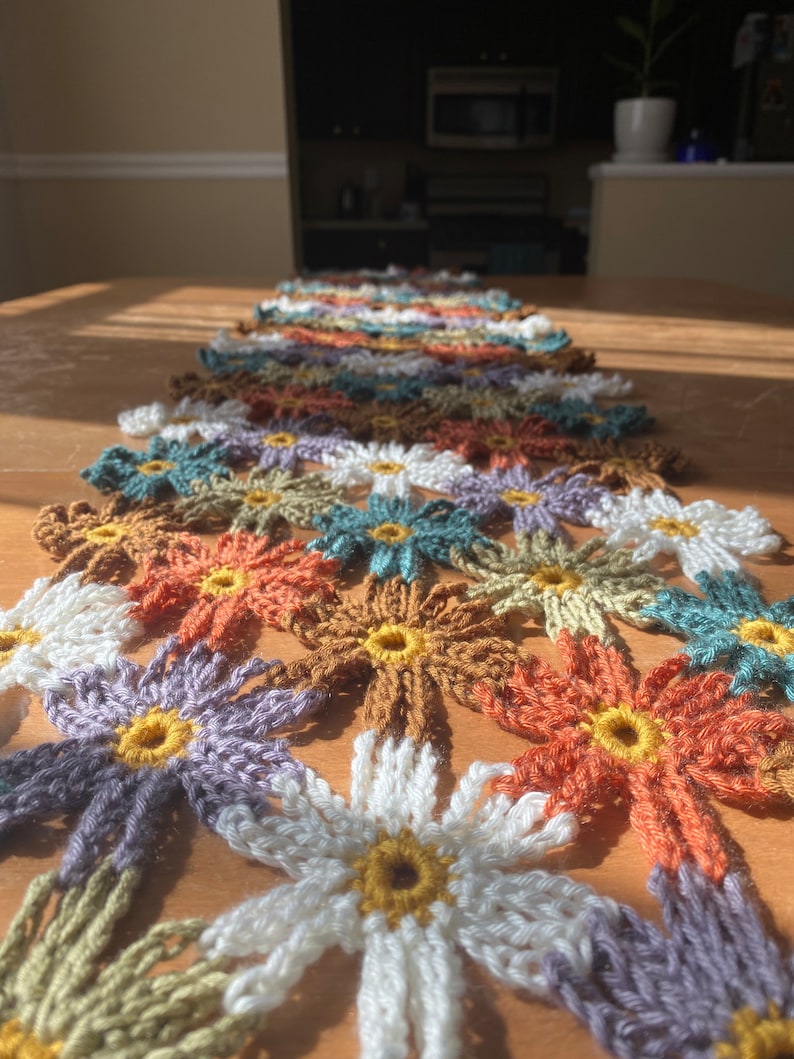 Flower Table Runner Crochet PATTERN Etsy