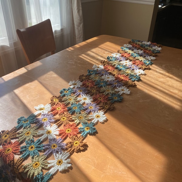 Flower Table Runner Crochet PATTERN