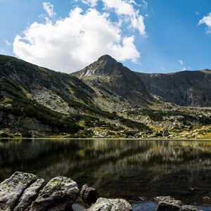 Reflection in Rila mountains