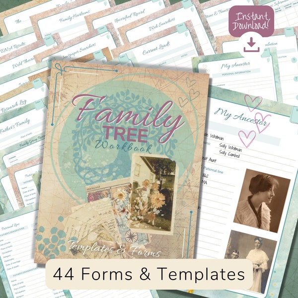 Free Printable Family Trees Etsy