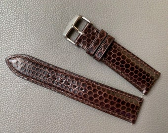 Brown Snake leather watch strap band, leather watch strap, handmade watch strap band 26mm 24mm 23mm 22mm 21mm 20mm 19mm 18mm 16mm 14mm