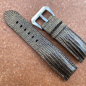Multi Color Genuine Lizard Leather Watch Strap Band, Leather Watch Strap, Handmade Watch Strap Band 26mm 24mm 22mm 21mm 20mm 19mm 18mm 16mm