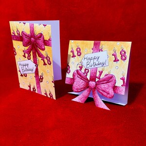 Carte d'anniversaire en forme de cadeau 18 ans