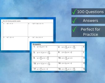 Master Quadratic Factorization: 100 Algebra Practice Problems for Students