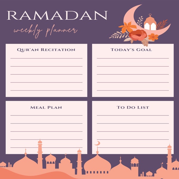 Ramadan Planner | Ramadan Journal | Ramadan Roadmap | Ramadan Printable 1444 | Ramadan Gift | Ramadan Digital Planner