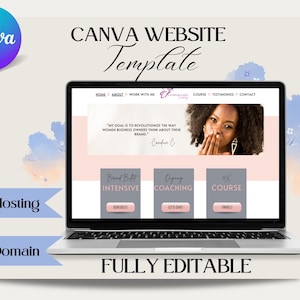 Canva Website Template | Canva Template | Coaching Website | Mini website | Small Business Website Template | Canva Landing Page | bio site