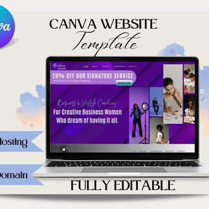 Canva-websitesjabloon | Canva-sjabloon | Coachingswebsite | Websitethema's | Websitesjabloon voor kleine bedrijven | Canva-bestemmingspagina | Kanva