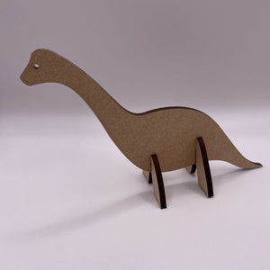 Brontosauro Dinosauro Biglietto 3D Personalizzato. Fai da Te Pop Up Letterbox Regalo. Decorazione per Interni. Ricordo in Legno