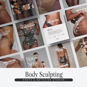 Body Sculpting Instagram Templates, Med Spa Body Contouring Posts, CoolSculpting Instagram, RF Cavitation, Injection Lipolysis