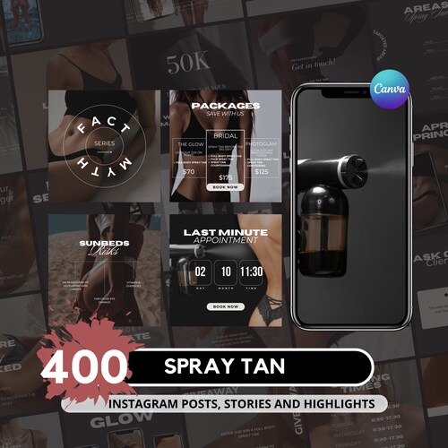 Spray Tan Instagram Templates I Spray Tan Post I Spray Tan Artist I Spray Tan Social Media Templates I Luxury Spray Tan Instagram Templates