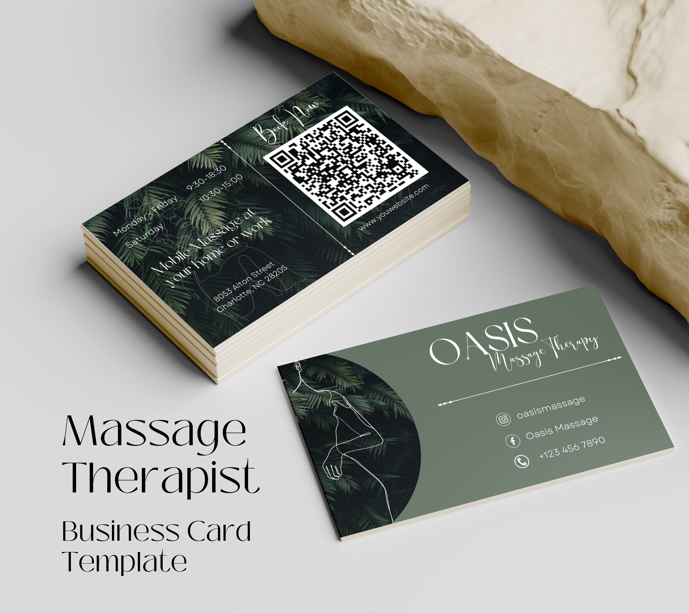 Massage therapy business sale cards