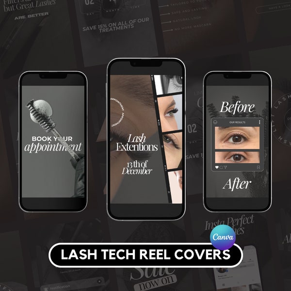 Lash Tech Instagram Reel Covers Templates I Lash Tech Artist I Lash Tech Artist I Lash Technician I Lash Lift I Lash Tint I Lash Extensions