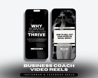 Business Coach Instagram Reels Templates: Bearbeitbarer Social Media Inhalt (Digitaler Download)
