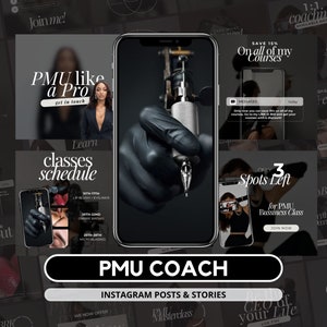 Modelos de Instagram para Coaches de PMU | Treinamento de PMU | Instagram de Artistas de PMU | Post de Maquiagem Permanente | Blush Labial | Mídias Sociais | Sobrancelhas Ombré | Instagram