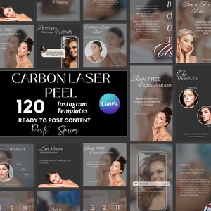 Carbon Laser Peel Instagram Templates I Esthetician Template I Instagram Template I Med spa Template I Facial Treatment I Chemical Peel