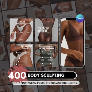 Body Sculpting Instagram Templates I Body Contouring Instagram I Coolsculpting Post I Body Sculpting Social Media I Luxury Social Media
