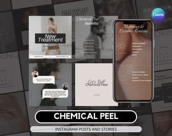 Chemical Peel Instagram Templates I Esthetician Template I Facial Instagram Template I Skincare Instagram I Esthetician Social Media