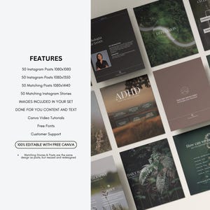 Psychologist Instagram Templates, Mental Health Posts and Stories, Therapist Templates (Digital Download) image 4